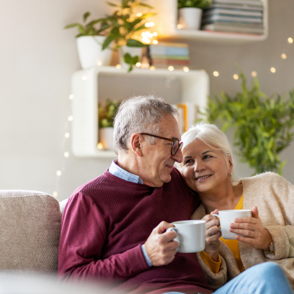 Portrait,Of,A,Happy,Elderly,Couple,Relaxing,Together,On,The